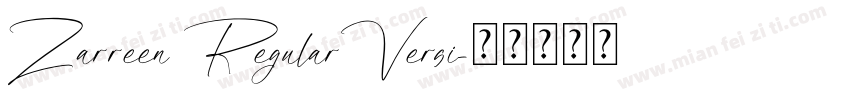 Zarreen RegularVersi字体转换
